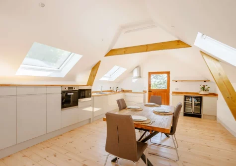 The kitchen & dining area at Barn at East Hele, Kings Nympton