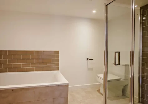 Bedroom #1 en-suite shower room at Barn at East Hele, Kings Nympton