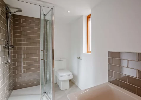 Bedroom #2 en-suite shower room at Barn at East Hele, Kings Nympton