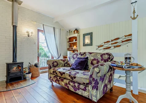 The living area at Barn Cottage, Brixham