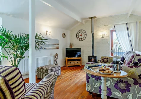 The living area at Barn Cottage, Brixham
