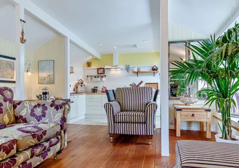 The living area at Barn Cottage, Brixham