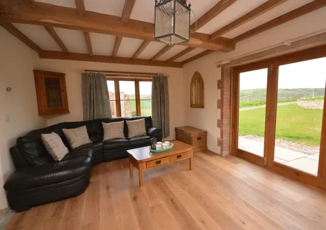 The living area at Barn View Hill Farm, Uplowman
