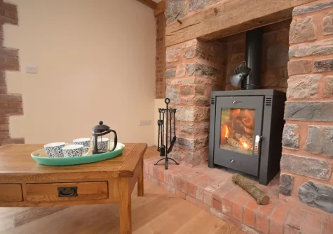 The living area at Barn View Hill Farm, Uplowman