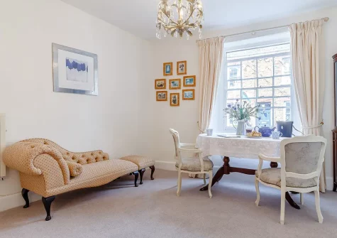 The reading room at Barney Cottage, Polruan