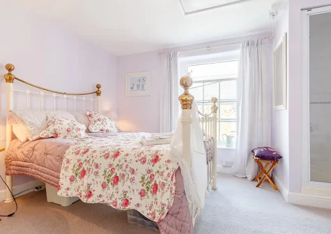 Bedroom #1 at Barney Cottage, Polruan