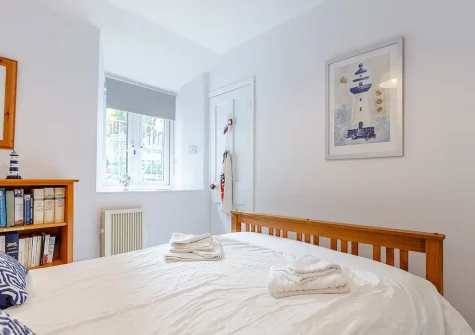 Bedroom #2 at Barney Cottage, Polruan
