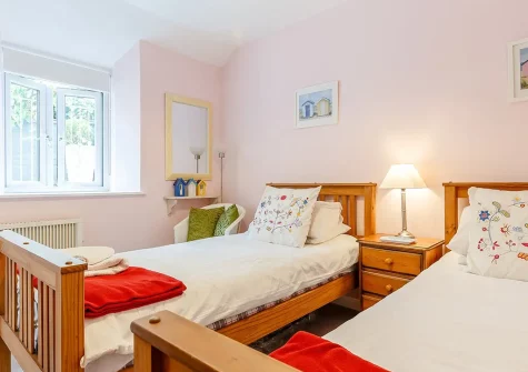 Bedroom #3 at Barney Cottage, Polruan