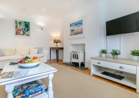 The living room at Bars House, Trebetherick