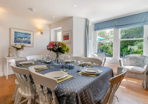The dining area at Bars House, Trebetherick