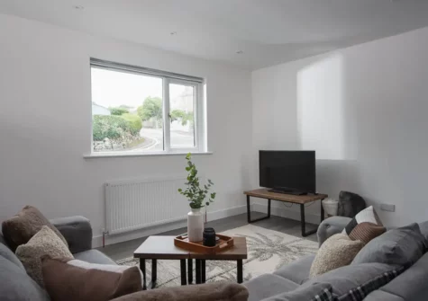 The living area at Bassett Cove, St Ives