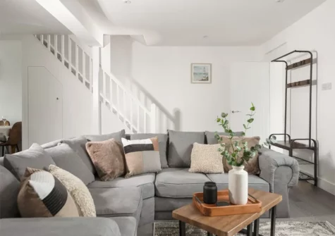 The living area at Bassett Cove, St Ives