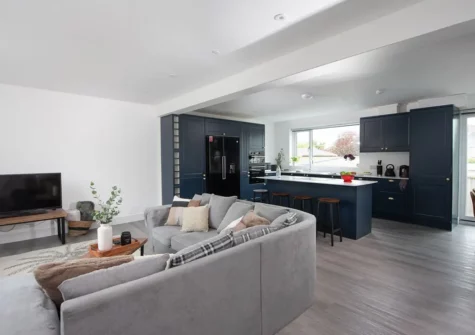 The living area at Bassett Cove, St Ives