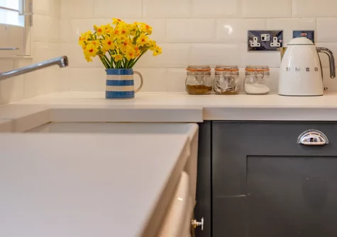 The kitchen at Baxters Cottage, Padstow