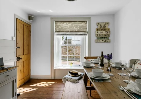 The dining room at Bay Cottage, Brixham