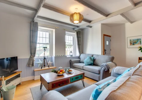 The living area at Bay Cottage, Gorran Haven