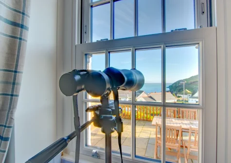 The view from the living area at Bay Cottage, Gorran Haven