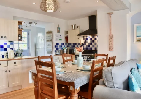 The kitchen & dining area at Bay Cottage, Gorran Haven