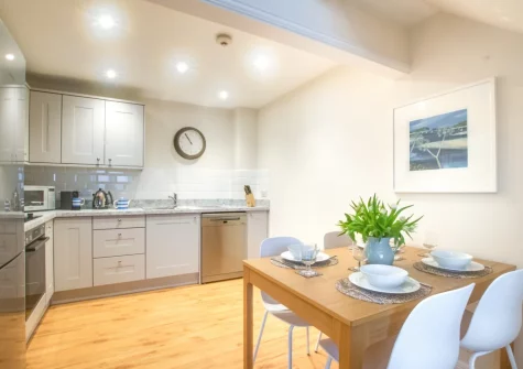 The kitchen & dining area at Bay Tree Cottage, Padstow