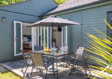 The patio & alfresco dining area at Bay Tree, Crackington Haven