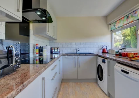 The kitchen at Bay View Bungalow, Combe Martin
