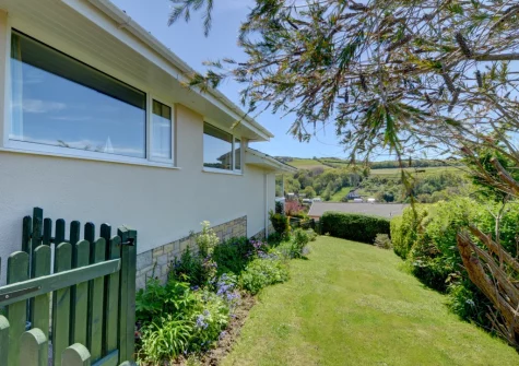 The tiered garden at Bay View Bungalow, Combe Martin