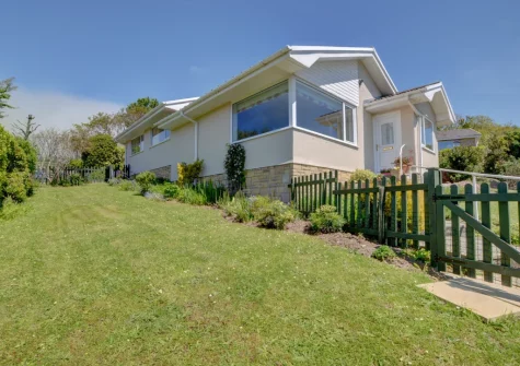 The tiered garden at Bay View Bungalow, Combe Martin