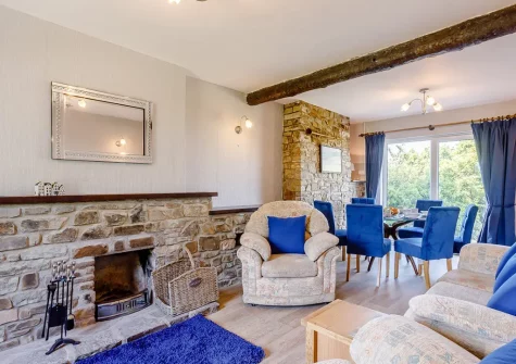 The living area at Bay View Greencliff, Abbotsham