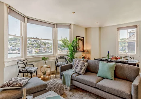 The living area at Bayards View, Dartmouth