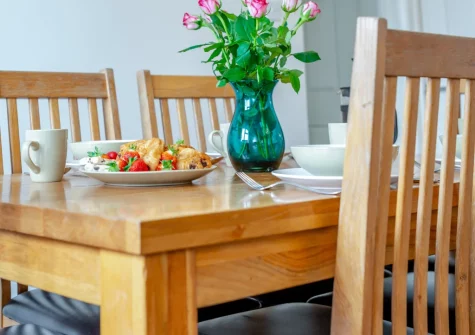 The dining area at Bays Reach, Tregolds
