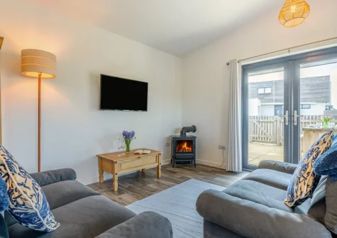 The living area at Beach Combers, Widemouth Bay