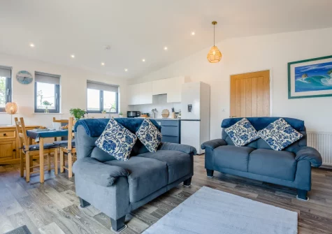 The living area at Beach Combers, Widemouth Bay