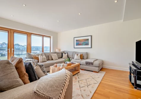 The living room at Beach Haven, Newquay