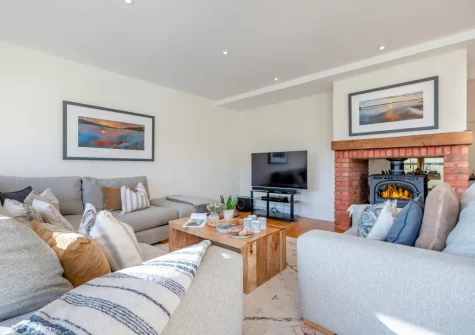 The living room at Beach Haven, Newquay