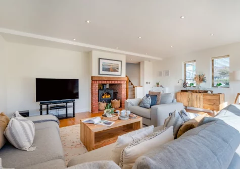 The living room at Beach Haven, Newquay