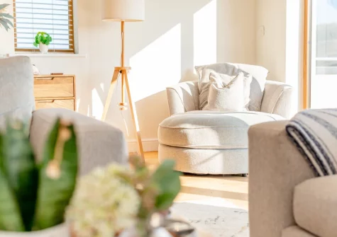 The living room at Beach Haven, Newquay