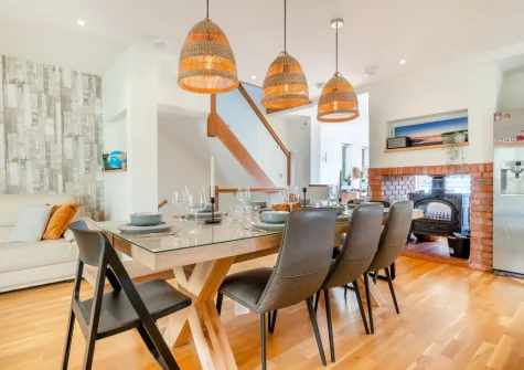 The dining area at Beach Haven, Newquay