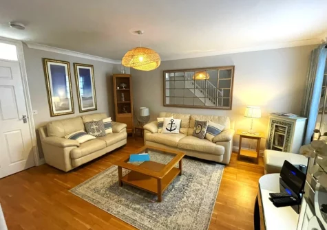 The living room at Beach Mews, Torquay