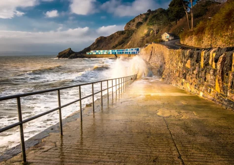 Walking the Meadfoot Beach wall offers a scenic, level & accessible coastal route