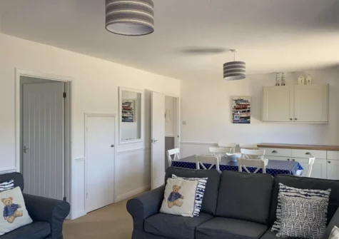 The living area at Beach Retreat, Pennasville, Holywell