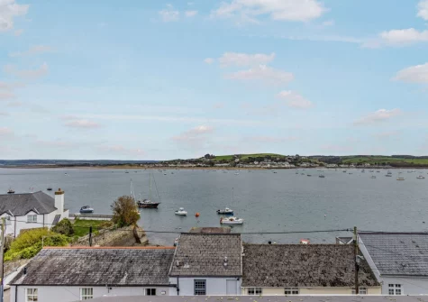 The estuary view from the balcony & outdoor sitting area at Beach View, Appledore