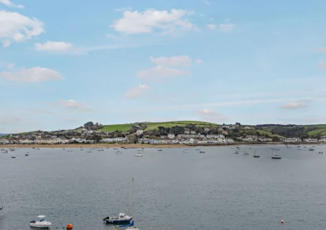 The estuary view from the balcony & outdoor sitting area at Beach View, Appledore