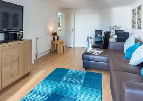 The living area at Beach View, Mawgan Porth