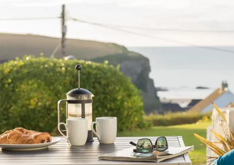 The terrace at Beach View, Mawgan Porth