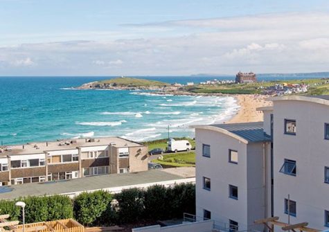 Stunning views over Fistral Beach from the balcony @ Beach View, Ocean 1