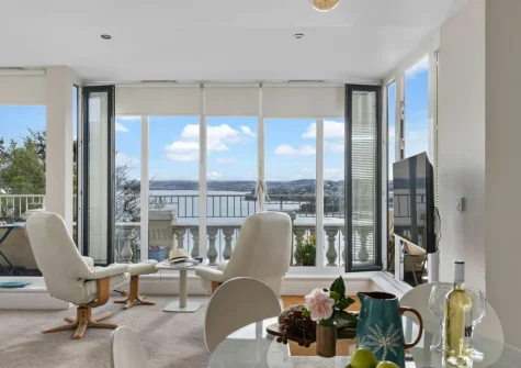 The living & dining area at Beach View Suite at Astor House, Torquay