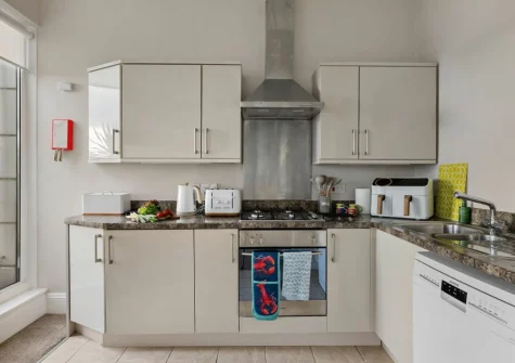 The kitchen at Beach View Suite at Astor House, Torquay