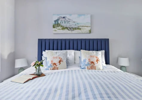 The bedroom at Beach View Suite at Astor House, Torquay