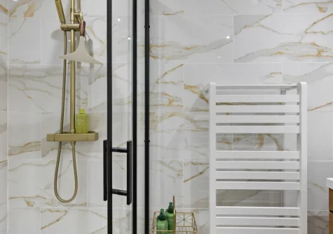 The shower room at Beach View Suite at Astor House, Torquay
