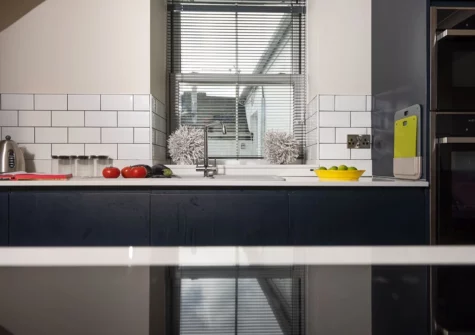 The kitchen at Beach Vista, St Ives